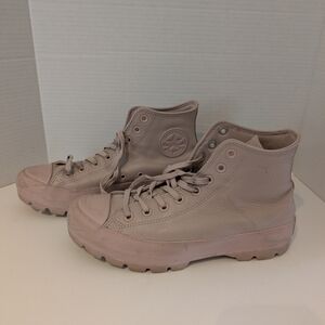 Converse All Star Womens Mauve Converse High-Top Sneakers‎ Sz.10 Leather